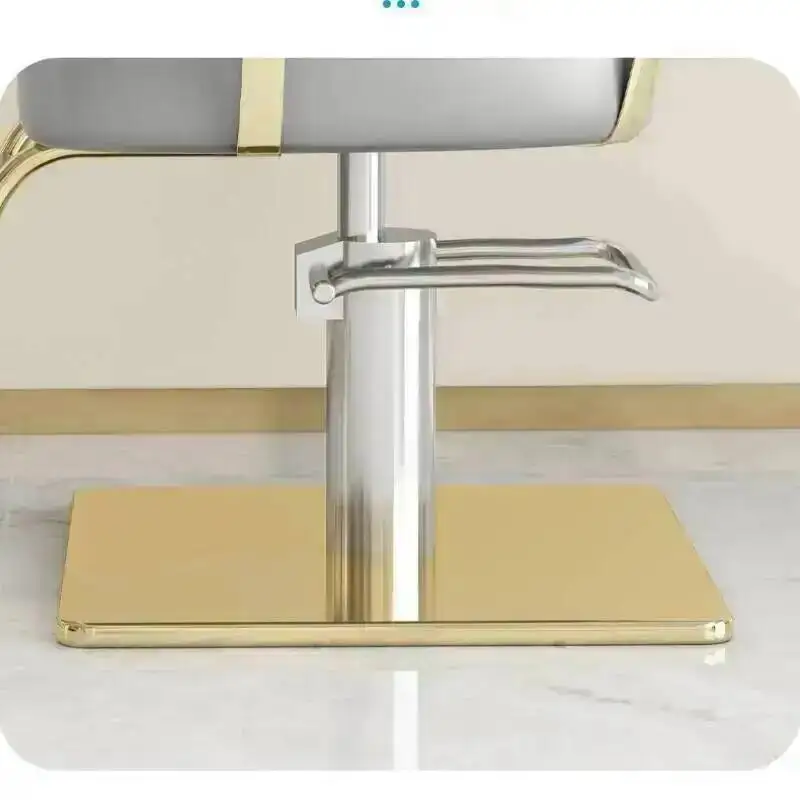 Sillas Profesionales de Barbería con Espejo, Silla Redonda para Salón de Belleza, Silla Giratoria Ergonómica con Ruedas Reclinables para Peluquería Femenina y Masculina