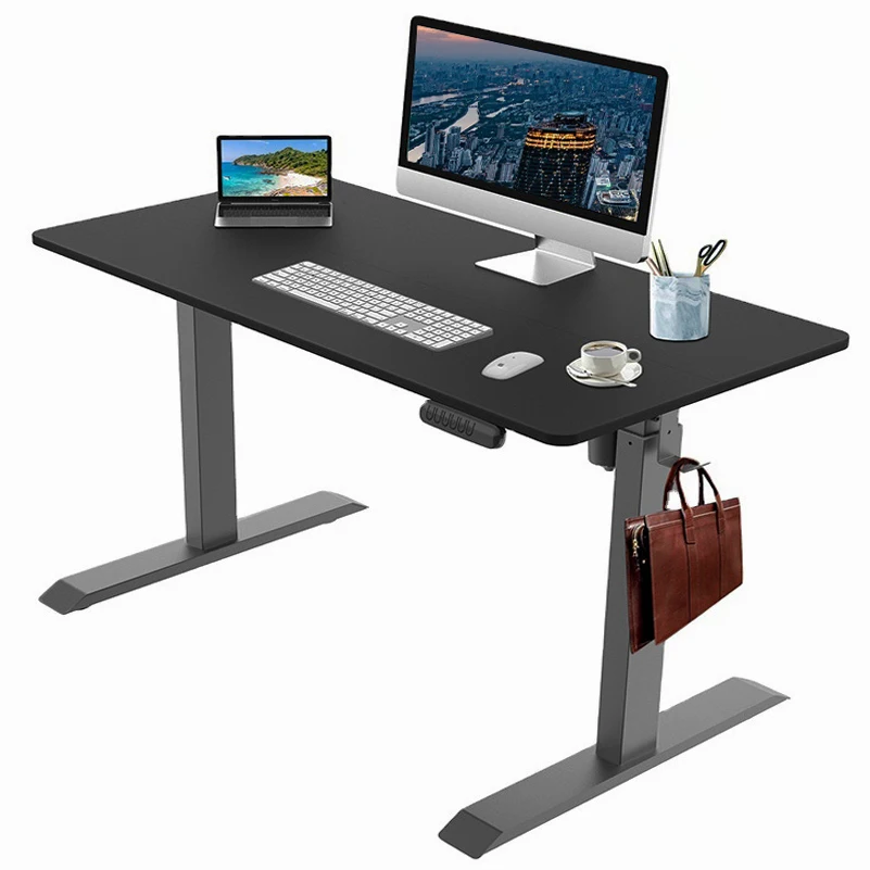 

Sit Stand Metal Material Rising Modern Electric Desk Top Height-Adjustable Standing Workstation for Office