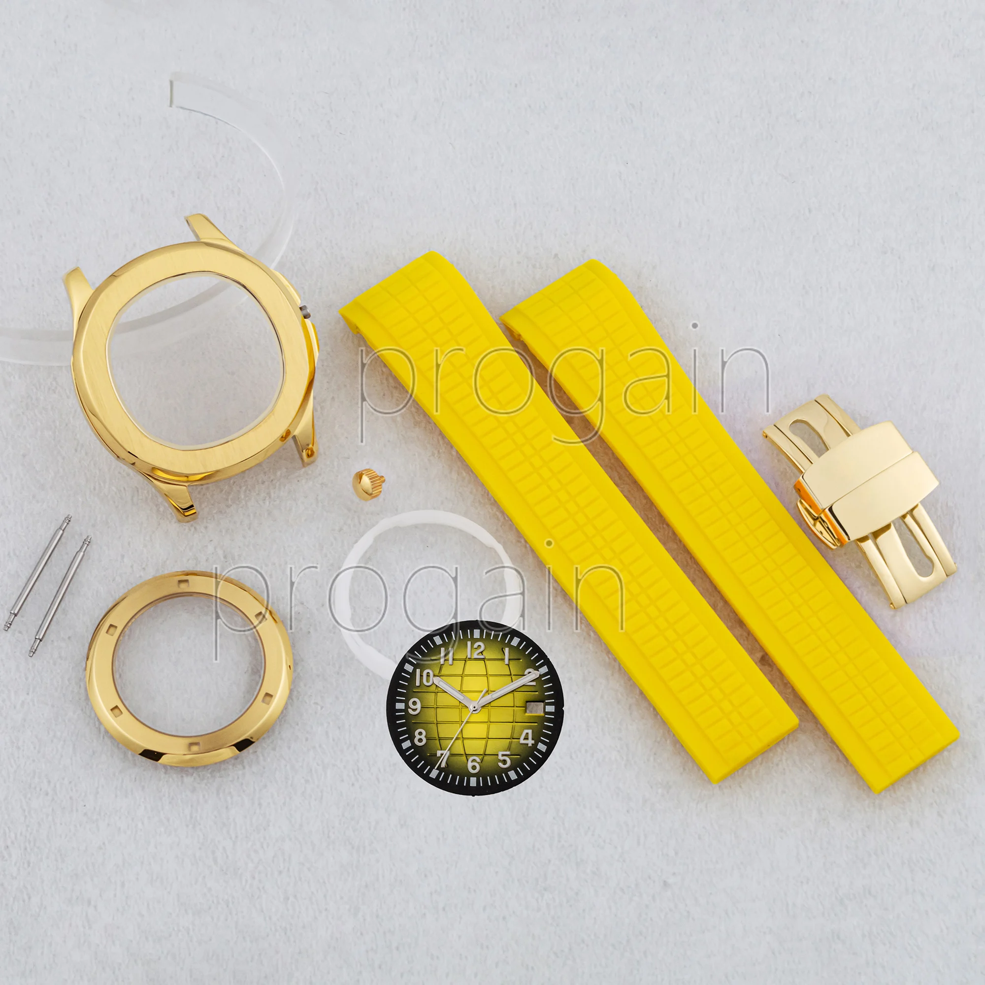 

Корпус для часов AQUANAUT Nautilus, циферблат из нержавеющей стали, водонепроницаемость 10ATM, резиновый ремешок, подходит для механизма NH35, циферблат 32 мм, запчасти для часов.