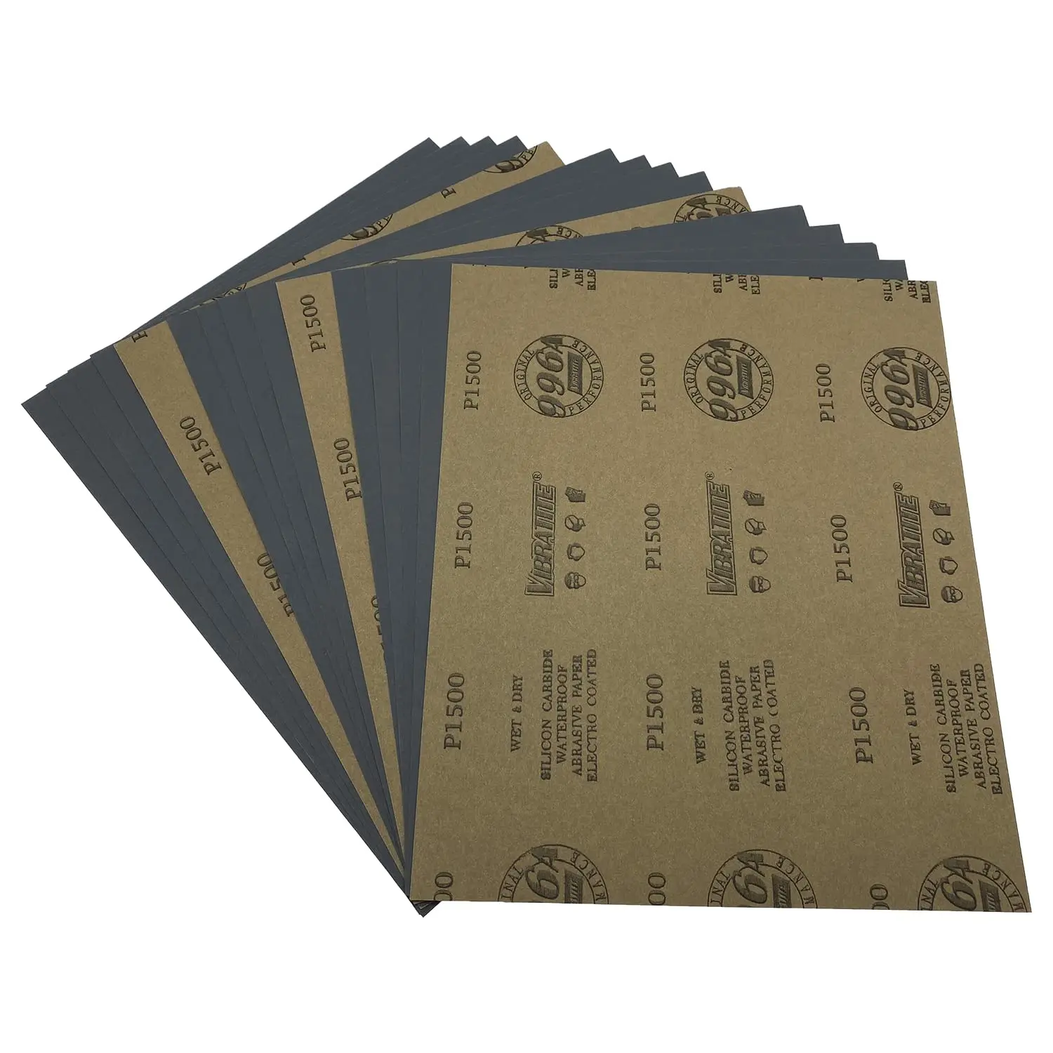 

1500 Grit Wet Dry Sandpaper, 9x11 Inch Sheets, 15PCS Premium Silicon Carbide for Wood Metal Ceramic Auto Polishing