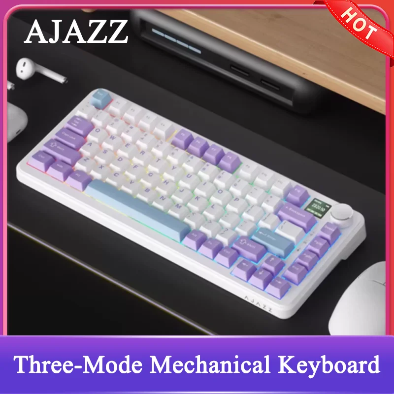 

AJAZZ ak820 max Gaming Mechanical Keyboard Magnetic Axis Side Engraved wireless Bluetooth Three-mode RT Adjustable Keypath
