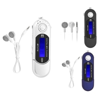 MP3 Player With Earphone 8GB, Portable With LCD Screen For Walking Running (Silver)