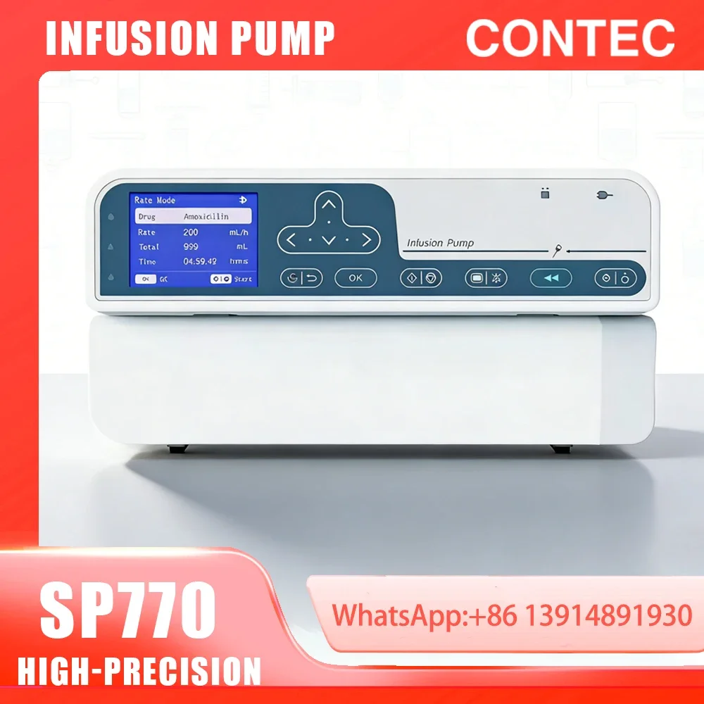 2026 New CONTEC SP770 Portable Volumetric. Pump - High Precision LCD Display Real-Time Pressure Alarms For Human/animal