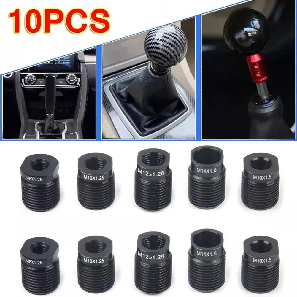 Aluminum Gear Shift Knob Thread Adapter Nut Insert For M12x1.25 M10x1.25 M8x1.25 M10x1.5 For M14x1.5 Car Interior Accessories