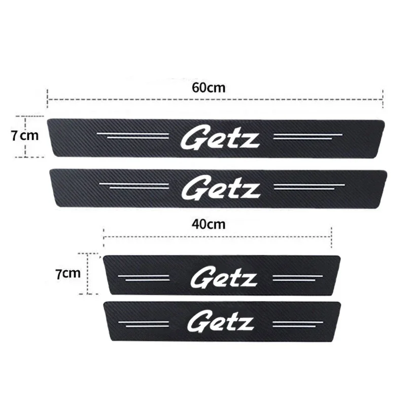 for Hyundai Getz Logo IX35 I20 I10 IX45 Luminous Car Trunk Door Sill Anti Kick Decals Stickers Threshold Strip Film Decoration