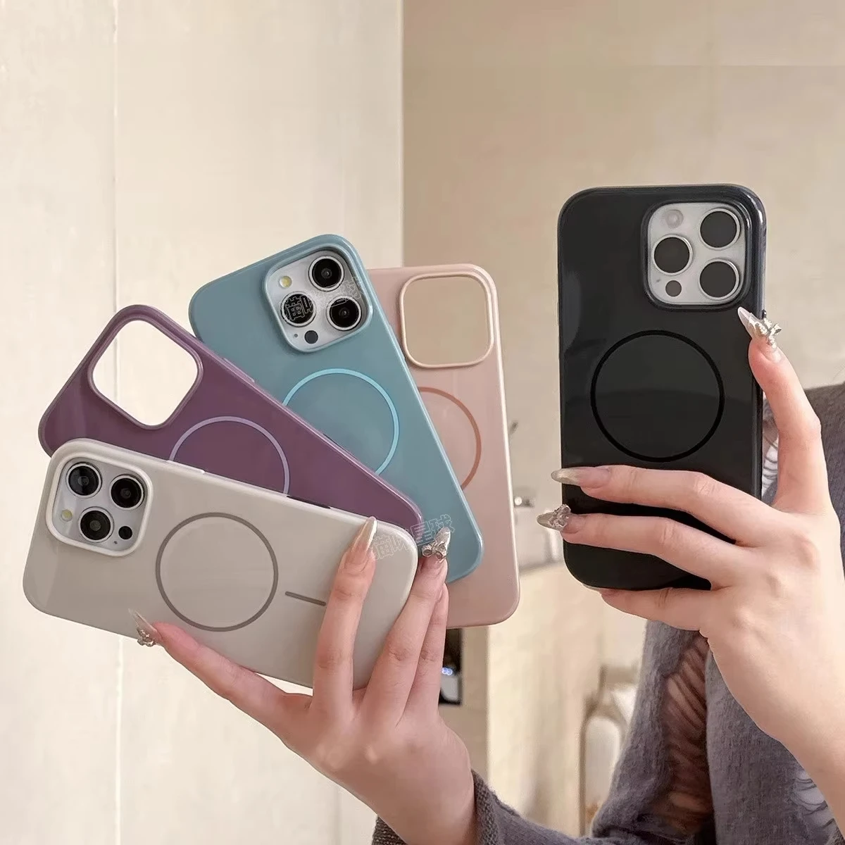Luxury Camera Control Button For Magsafe Magnetic Animation Case For iPhone 16 Pro Max 15 14 13 12 11 Promax TPU Shockproof Case