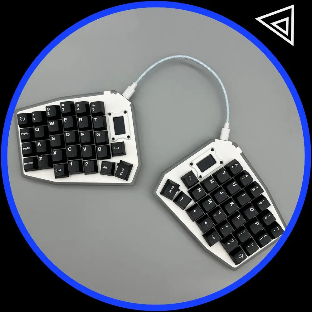Sofle Split Keyboard Kit Magnetic Panel Wired Keyboards Kit Acrylic Aluminum Alloy Case 60keys With Screen Diy Rgb Support Qmk