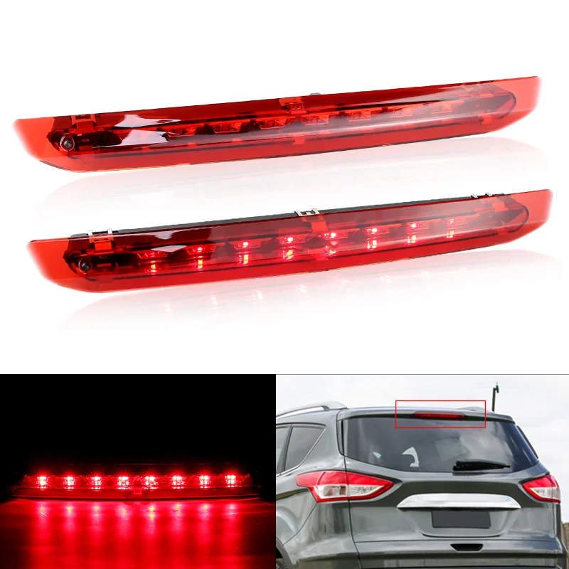 Third Brake Light For Ford Escape Kuga 2013 2014 2015 2016 2017 Rear Additional High Mount Stop Signal Lamp Red Car Accessories