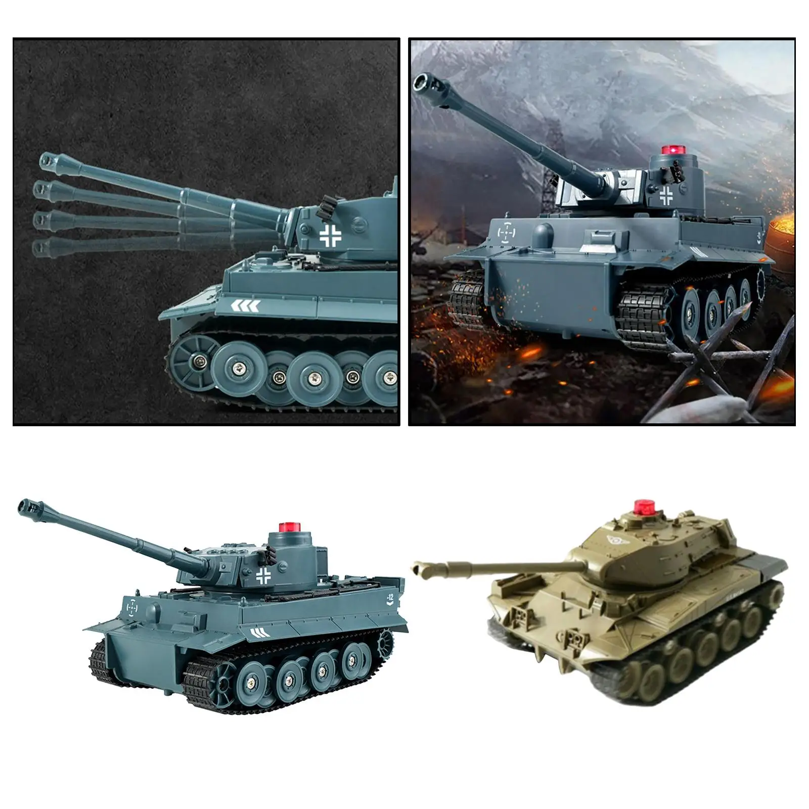 

Радиоуправляемый танк, водонепроницаемый, с вращающейся на 360° съемкой ° Вращающийся автомобиль, боевой танк с дистанционным управлением 2,4 ГГц, игрушка в подарок на Рождество