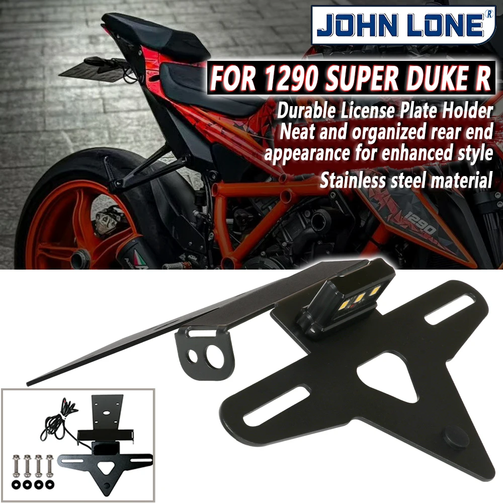 

For 1290 SUPER DUKE R SDR 3.0 2019+ License Plate Holder Motorcycle Accessories Tail Tidy Mount Bracket Rear Fender Eliminator