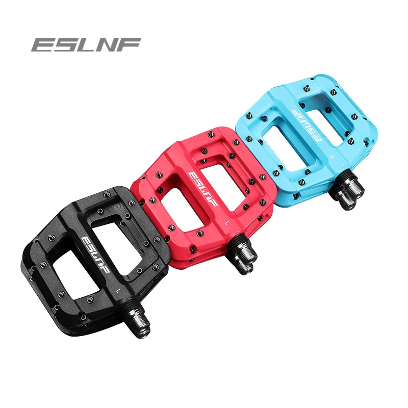 ESLNF Ultralight Seal Bearings Bicycle Bike Pedals Cycling Nylon Road bmx Mtb Pedals Flat Platform Bicycle Parts Accessories