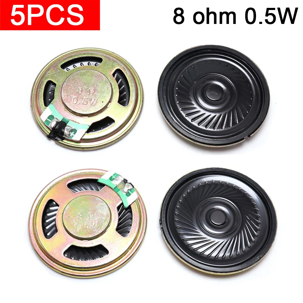 5pcs  Mini New Ultra-thin Speaker 36mm 40mm Ultra-Thin Iron Shell Internal Magnet Toy Doorbell Intercom Loudspeaker