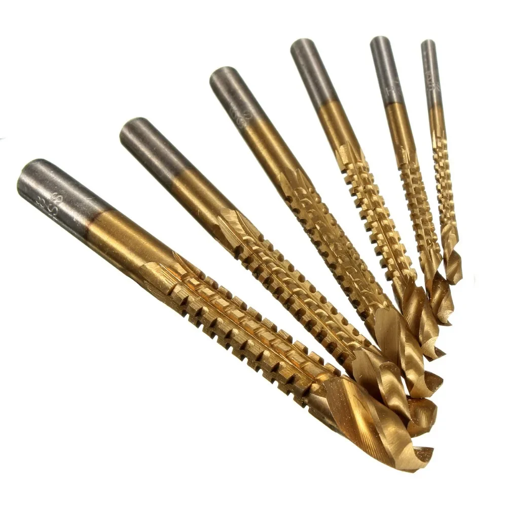 Prodrill 6Pcs HSS Min Titanium Coated Drill Bit Set For Metal and Wood