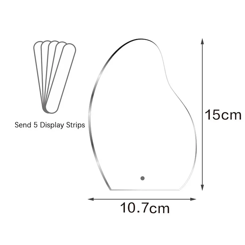 Populaire onregelmatige acryl nail art valse tips display board plank display stand manicure