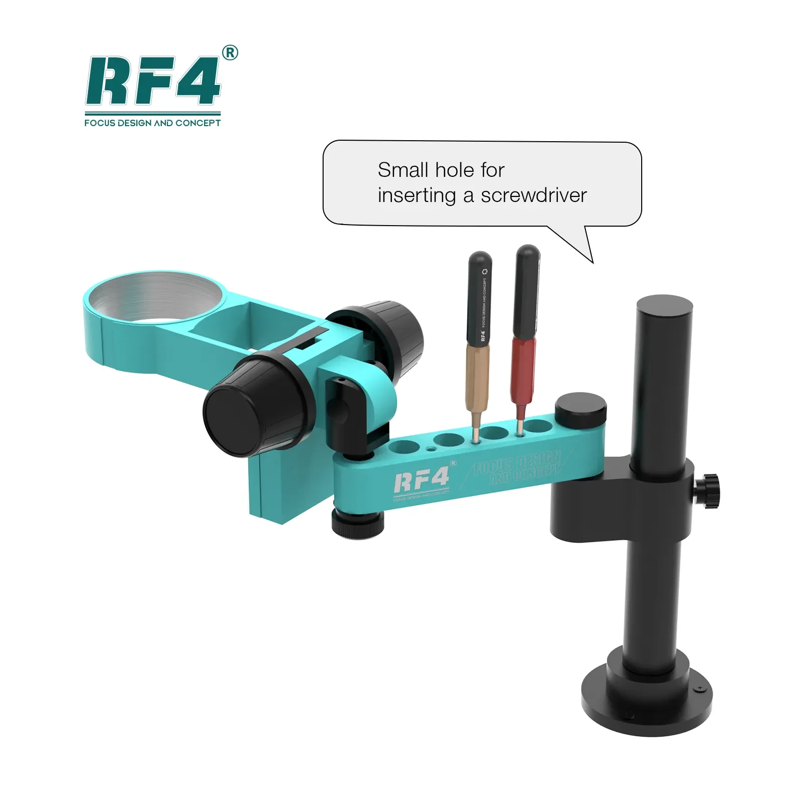 RF4 FO19 Microscope Metal Swing Arm Universal Telescopic 360 degree Single Arm Can Fixed Lifting Maintenance Detection Bracket