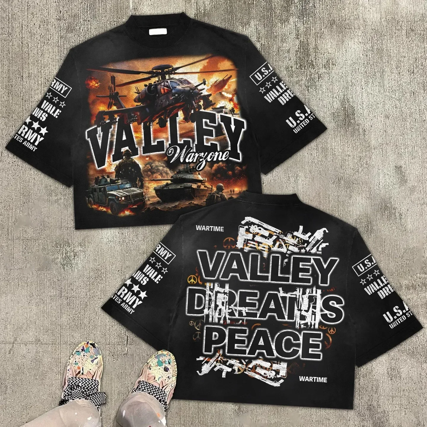 Retro oversized t shirt harajuku gothic war graphic t shirts short sleeve y2k tops streetwear vintage t shirt goth men clothing image 3