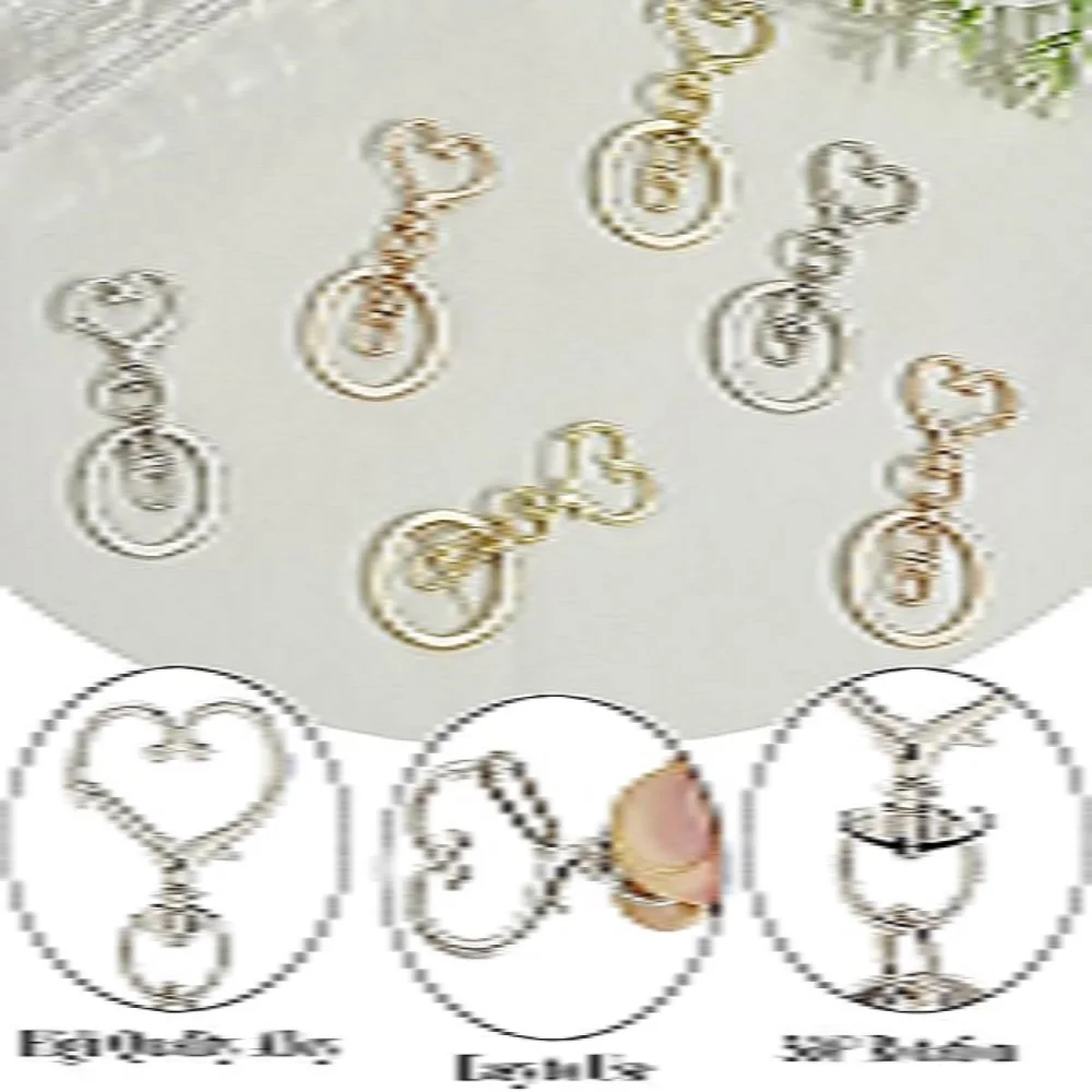 5/15/30Pcs Heart Shaped Swivel Snap Hooks Metal Lobster Clasp Keychain Flat Key Ring for Lanyard Charms Jewelry DIY Crafts Gift image 3