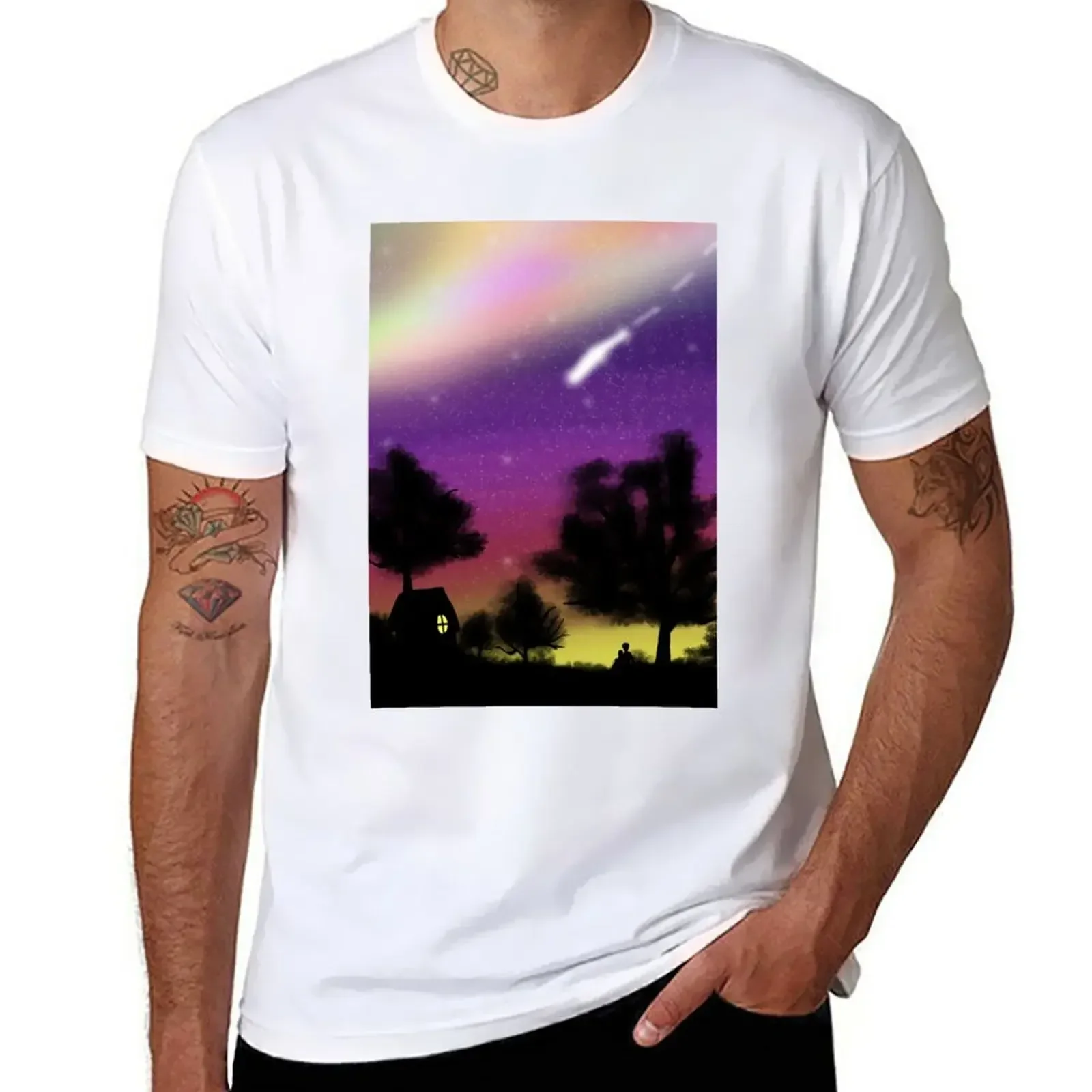 

A Wish for The Future T-Shirt graphics anime customs Men's t shirts