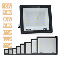 LED Flood Light 220V 10W 20W 30W 50W 100W 150W 200W 300W Spotlight IP66 Waterproof Garden Street Gate Wall Floodlights Outdoor