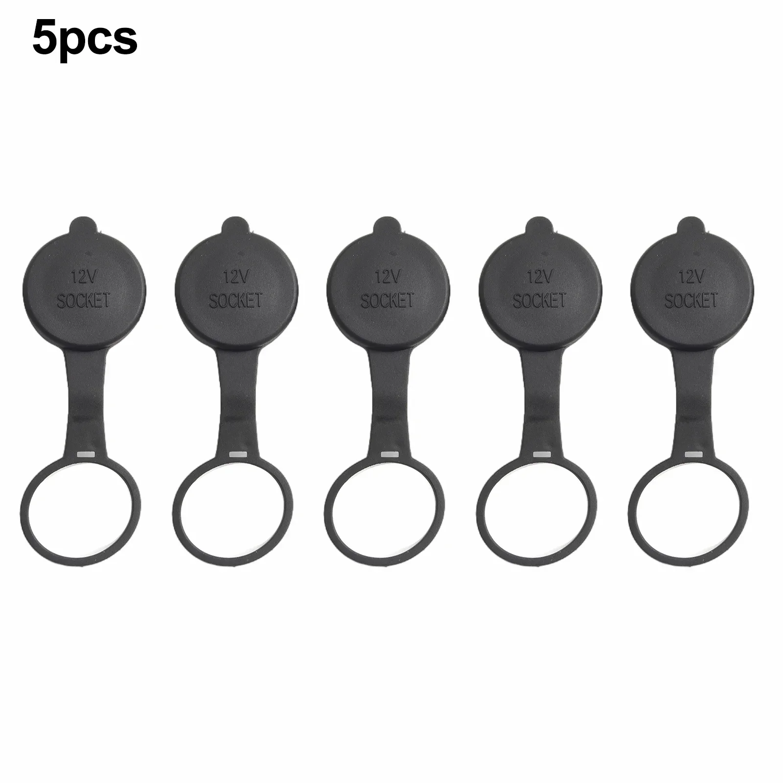 5Pcs Car Cigarette Lighter Plug Cover Button 12V Outlet Lid Dust-Proof  Waterproof Cap Fits Most 12V Vehicles Autos Cars