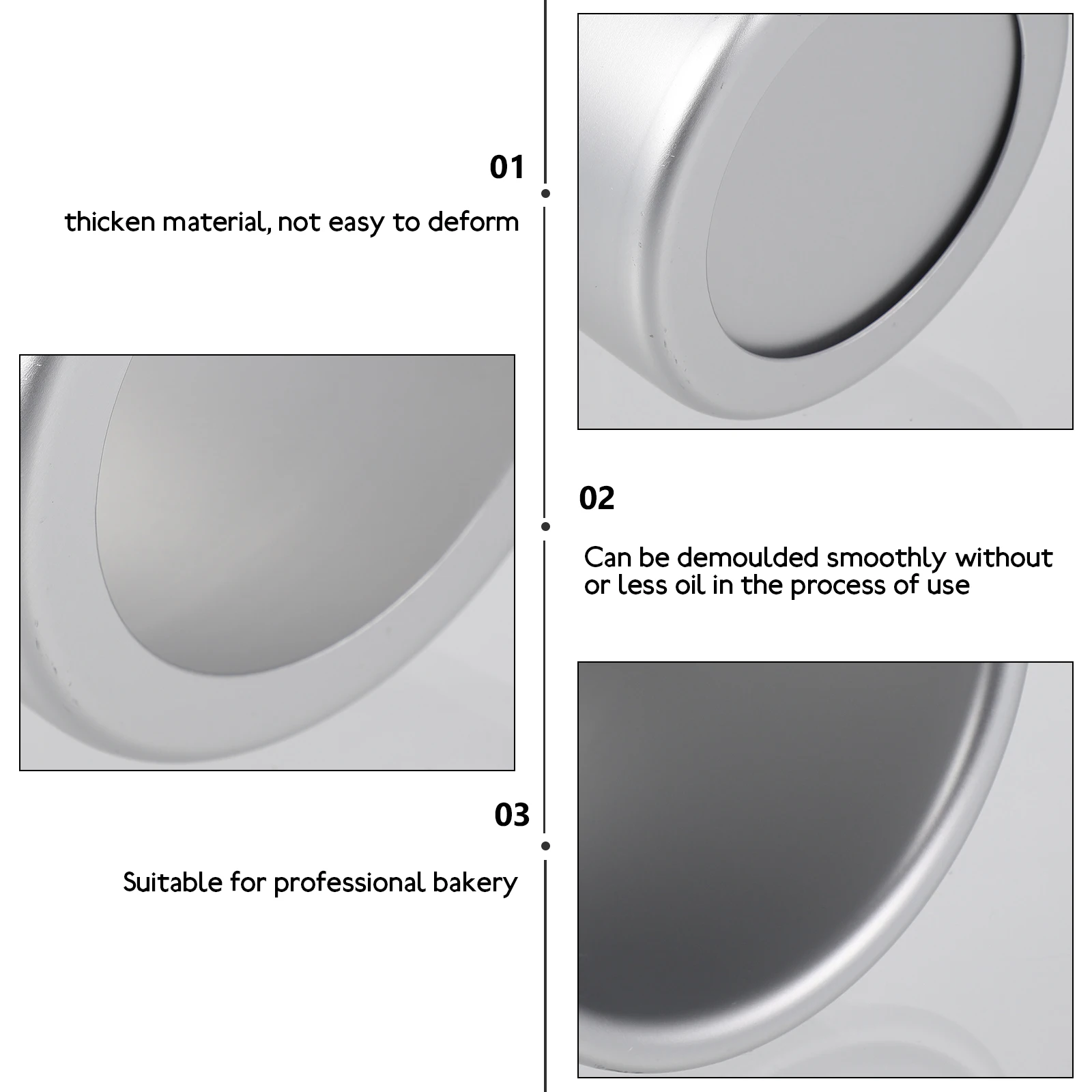 

Cake Mould Chiffon Pan High Quality Thick Material No Harmful Substance Release Smooth Demolding Professional Household Baking