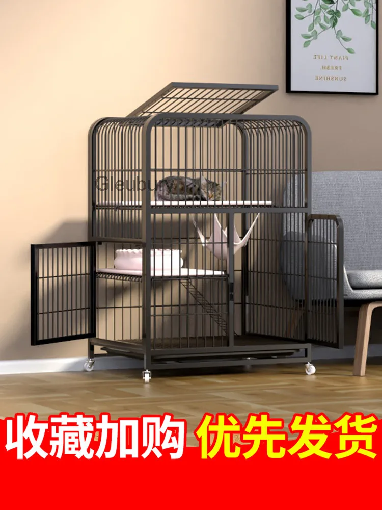 Cat Cage for Home Use, Indoor Space-Saving Cat Villa, Extra Large Free Space, Integrated Multi-Layer Cat Cage, Cat House