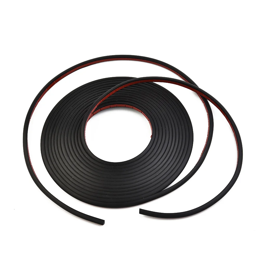 5M Rubber Sealing Strip Car Headlight Bumper Lip Weatherstrip W/ Dual-sided Tape 5 Meters White High Quality Exterior Parts