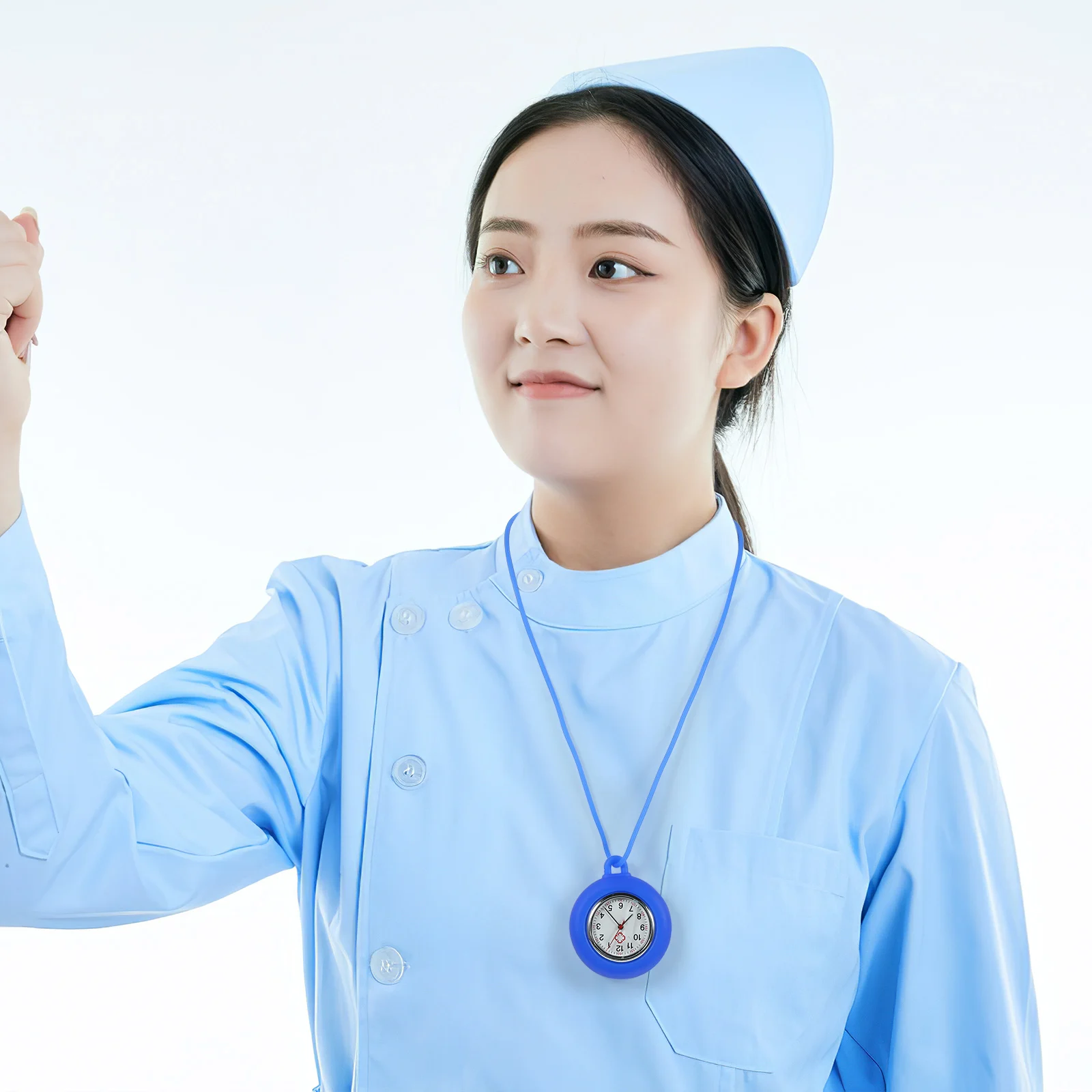 

Silicone Hanging Watch for Nurses Black Lanyard Lightweight Durable Medical Table Accessory Nurse Watch Portable