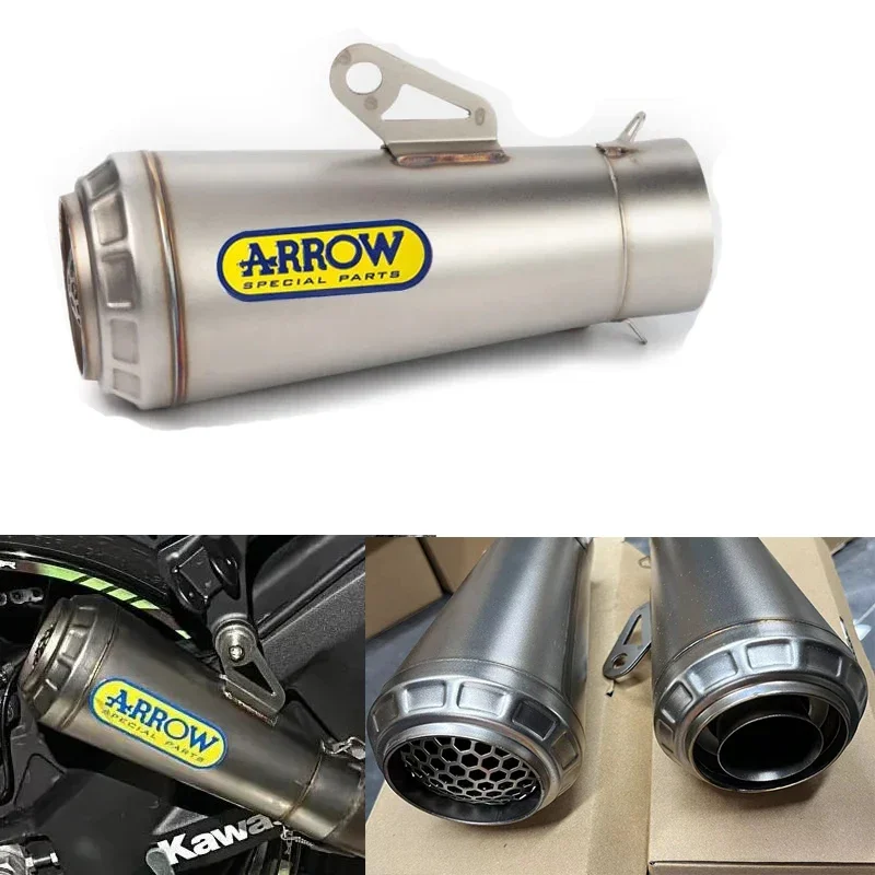 

51mm 60mm Arrow Motorcycle Exhaust Muffler Escape for Kawasaki Yamaha Honda KTM Suzuki Etc Motorcycle Exhaust Modified Universal