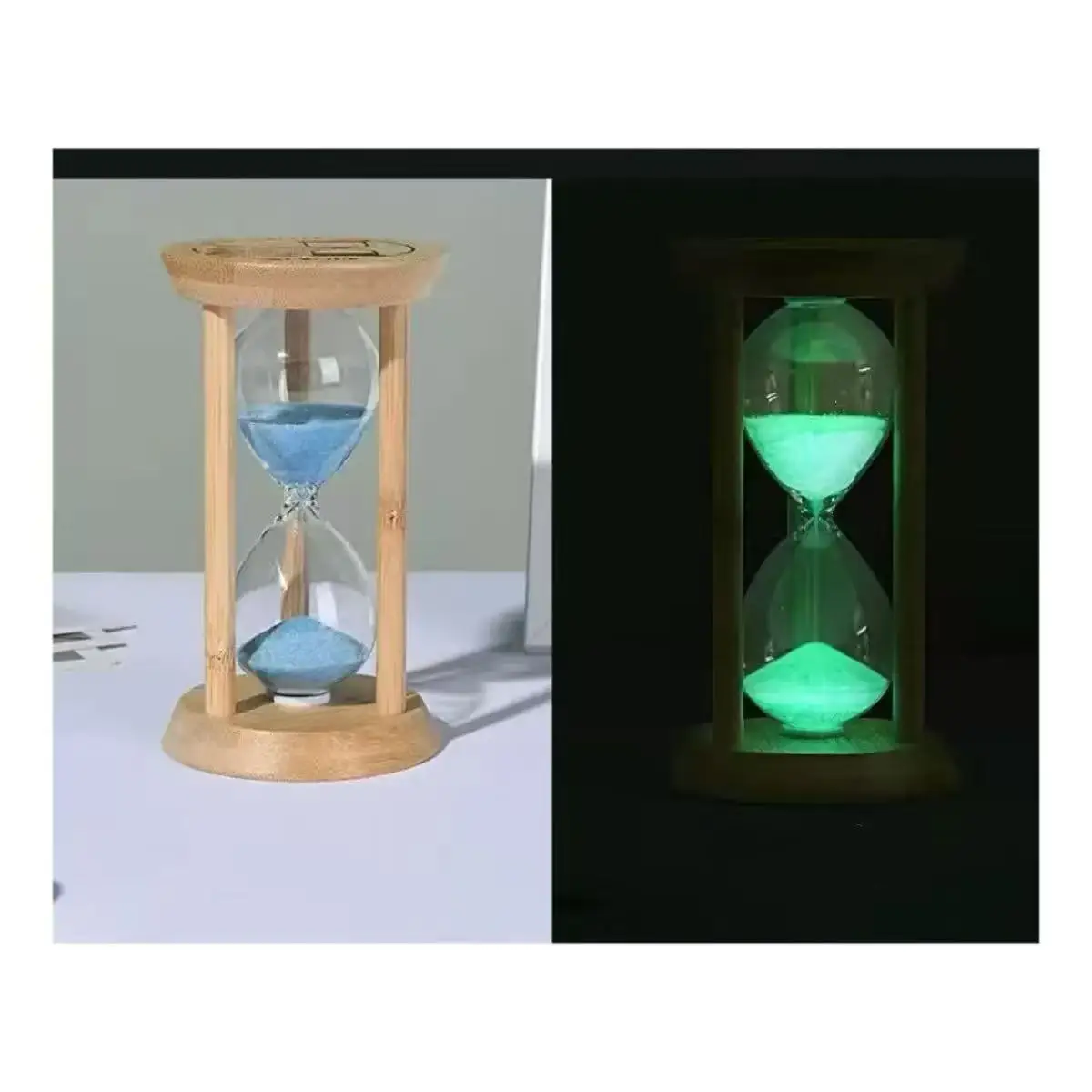 1/10 Minutes Wooden Hourglass Creative Timers Sandglass Sandy Clock Kitchen Tool Mini Desktop Decoratio Home Ornament Kids Gift