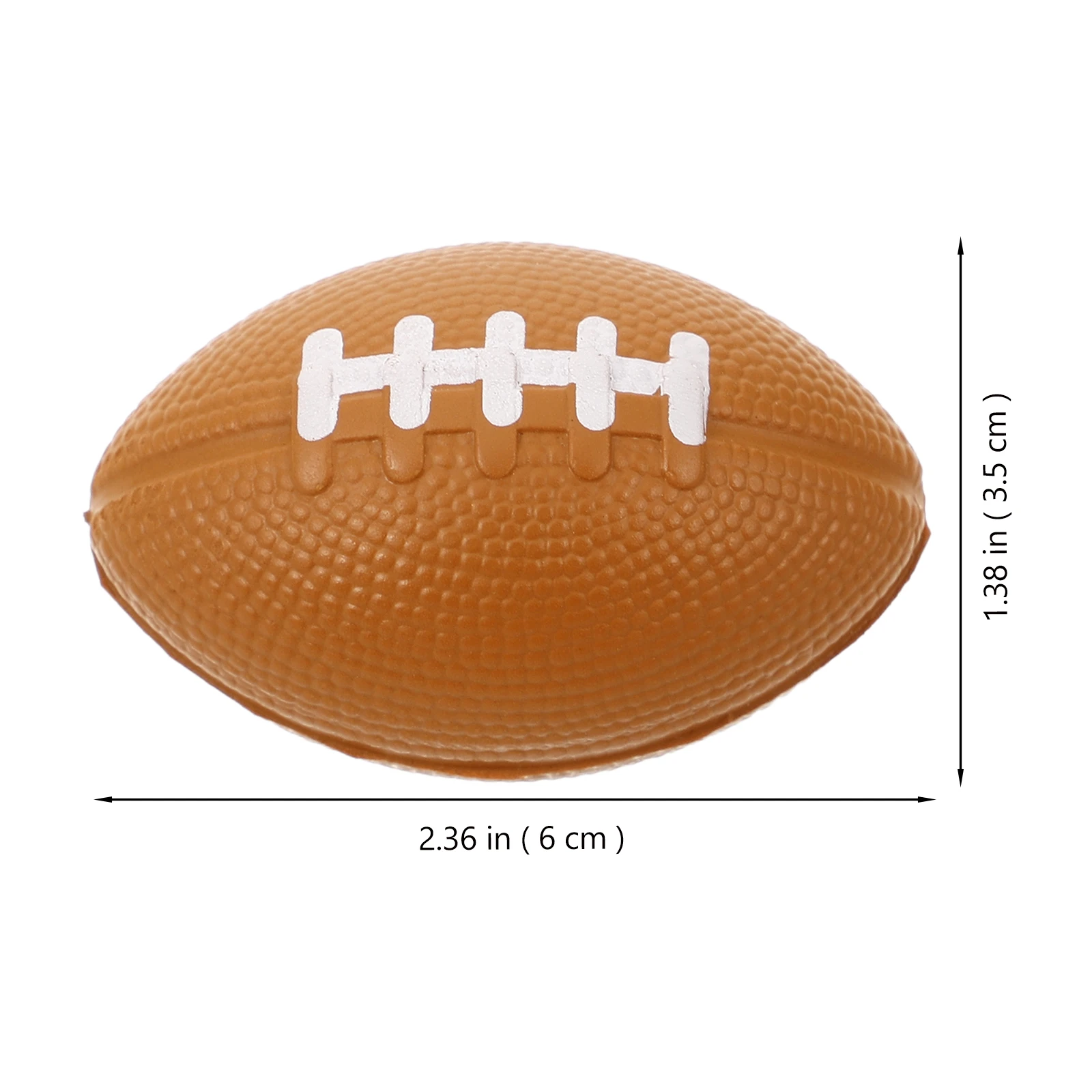 10 stuks ballen 4 cm pu materiaal zachte bruine kleur draagbare ontspanning speelgoed zintuiglijke ballen mini voetbalhelm