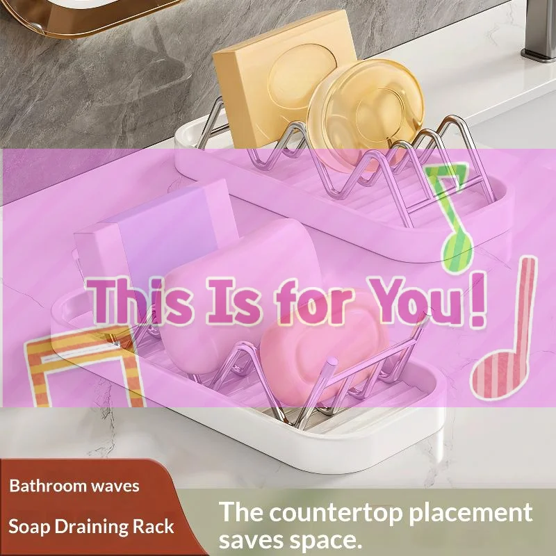 【HMA】2-Pack Stainless Steel Soap Rack Drainage Soap Tray Kitchen Sink Sponge Holder With Drip Tra Bathroom Storage Rack