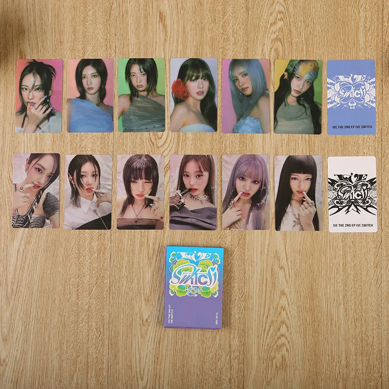 Imagem -02 - Cartões Kpop Idol Ive Lomo Photocards Switch Photo Card Cartão Postal Wonyoung para Fãs Coleção