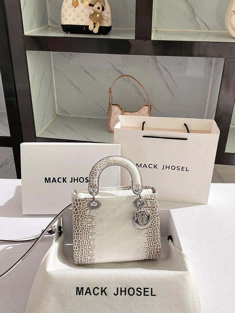 

Ma Jhosel Роскошная женская сумка Himalaya, весна 2024, модная сумка из мягкой кожи с крокодиловым узором, повседневная сумка на плечо