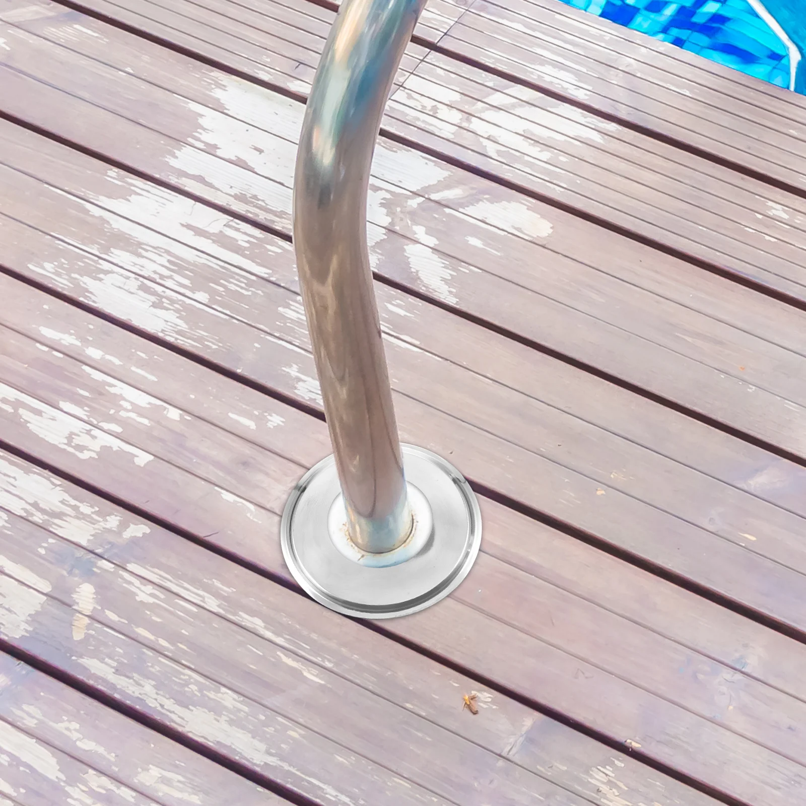 

2 Pcs Ladder Handrail Decorative Cover Ladders Stainless Steel Pool Handle Caps