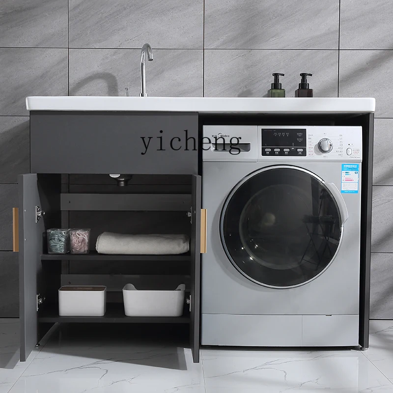 

XL Alumimum Wash Wardrobe Ceramic Laundry Tub Basin Cabinet Bathroom with Washboard Floor