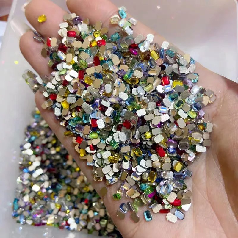 30/2,5 pcs Nail Art Strass x 4mm Mini wieder achteckigen Flatback Glas Kristalls tein für 3D Maniküre DIY Dekoration Zubehör