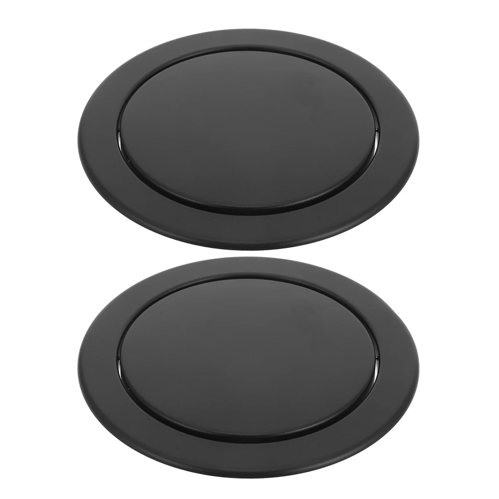

2 шт., встроенная крышка для мусорного бака из нержавеющей стали, встраиваемая крышка для мусорного бака, черная крышка для кухонного бака