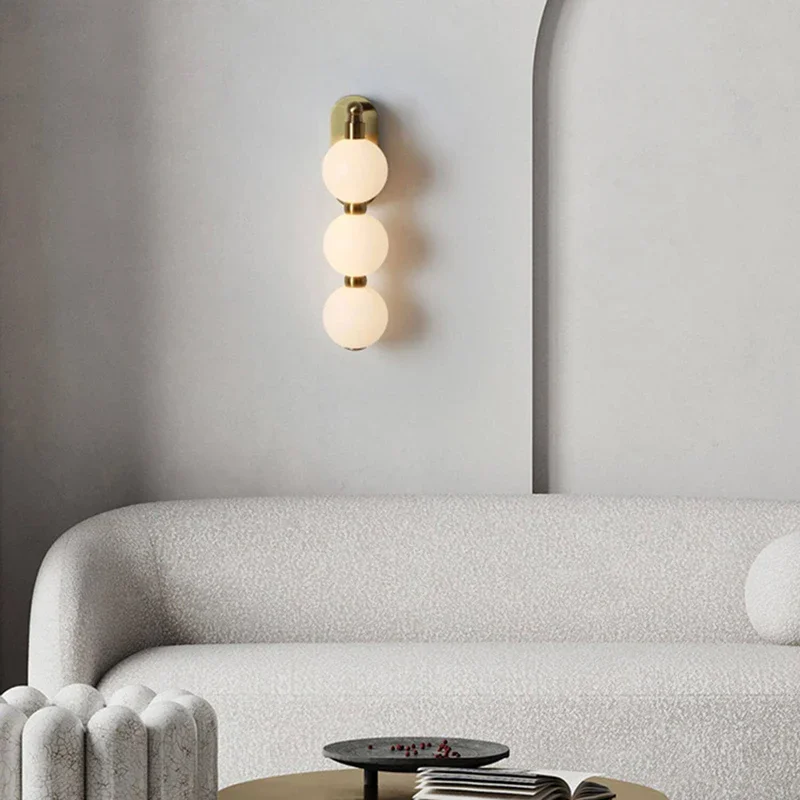 Nordic Bedroom Bedside LED Wall Light Creative Living Room Background Simple Spherical Staircase Hallway Lights Home Decors