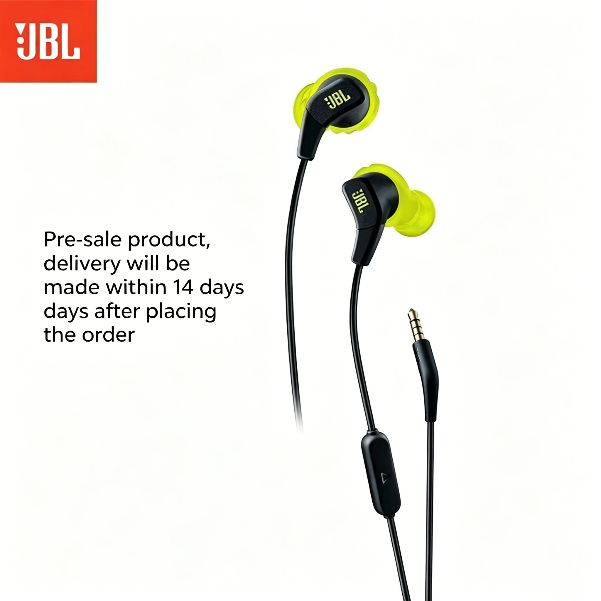 JBL Endurance Run 3 Wired sports headphones 3.5mm universal interface IP65 waterproof heavy subwoofer microphone