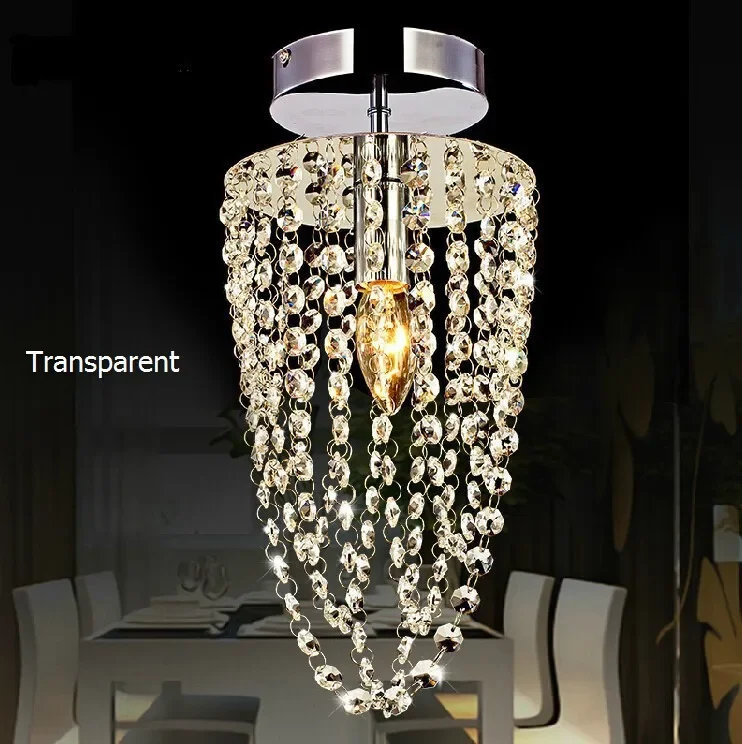 

LED 1-light Chrome K9 Modern Crystal Chandelier Lighting 110V-220V Transparent color Living Room Bed Room Lamp