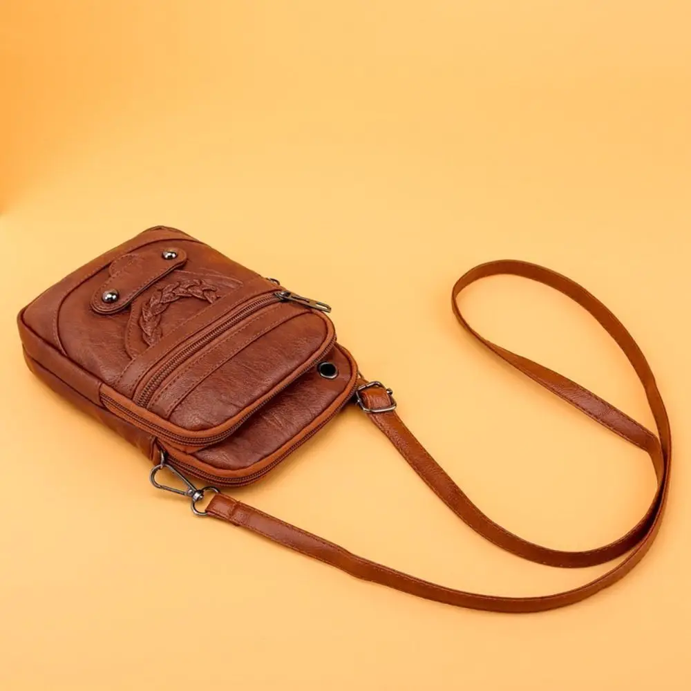 

Double Layer Crossbody Phone Bag Waterproof with Headphone Jack Phone Chest Bag Universal Charming Messenger Bag Cell Phone