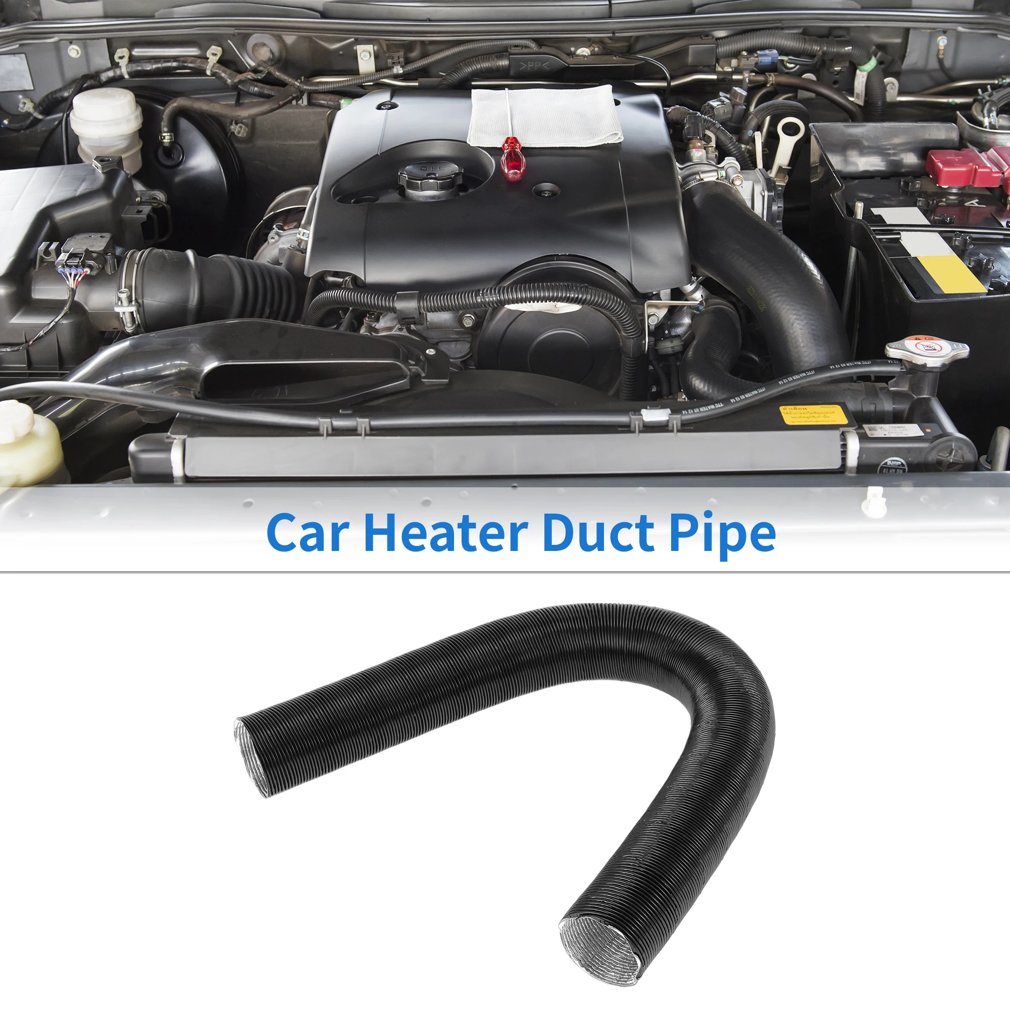 

UXCELL Автомобильный обогреватель, воздуховод, 25 мм, внутренний диаметр 50 см, макс. L, алюминиевая фольга, 1 шт., черный