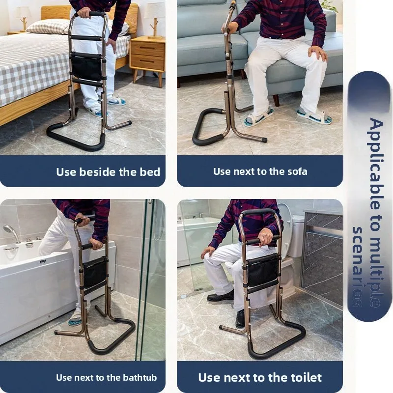 Bedside anti-fall and slip-proof wake-up aids: elderly bedside household tools, remove guardrails