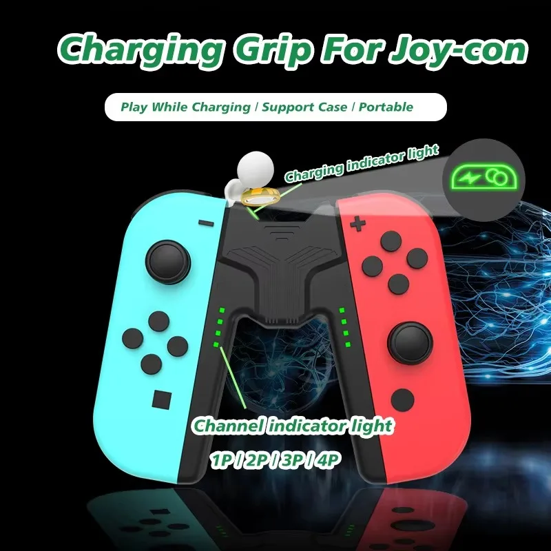 

Charging Grip for Nintendo Switch Joy-con Mobile Charging Bracket for Joycon Play While Charging Grip Accessories Joycon Charger