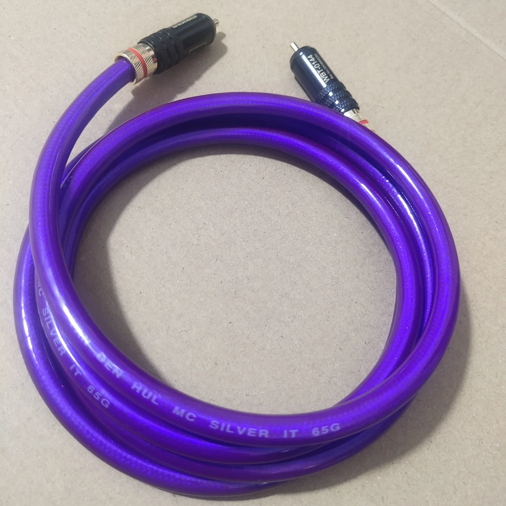 VDH فان دن Hul IT65G الفضة مطلي التدريع SPDIF 75Ω الرقمية محوري DAC سلك المسرح المنزلي التلفزيون مكبر للصوت فك RCA كابل #5