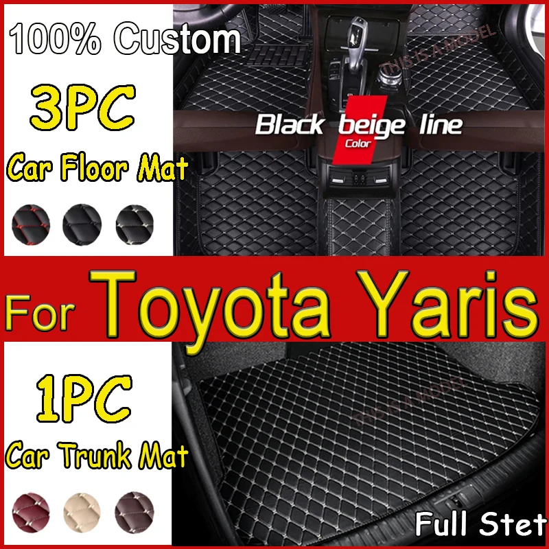 Car Floor Mats For Toyota Yaris Hybrid Mazda2 Hybrid MXPH11 2021 2022 2023 Waterproof Protective Pad Floor Cover Car Accessories