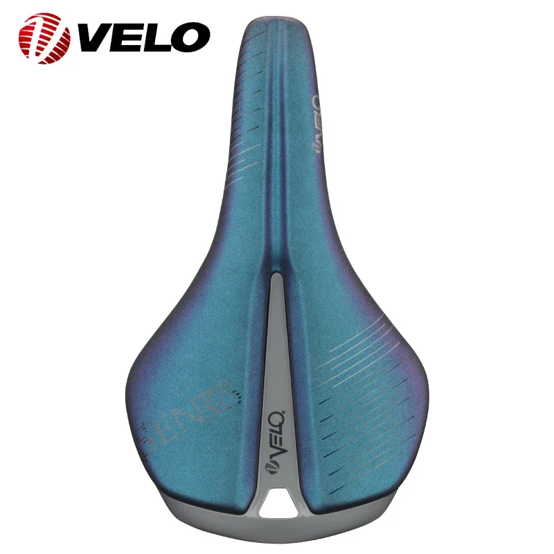 

VELO VL-1A47 Road Bike Seat Cushion Saddle Ti Rail Oil Slick Racing Comfortable Bicycle Lightweight Waterproof Short Saddle