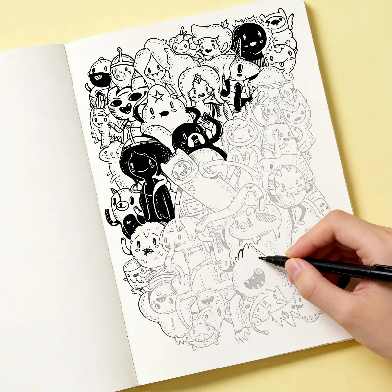 One Line Drawing and Copying Graffiti Drawing Book 22 Different Patterns One Graffiti Line Drawing Coloring Book Excluding Pens image 4