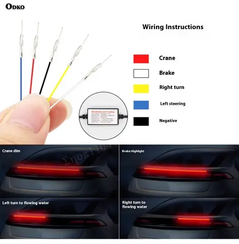 कार हाई पोज़िशन ब्रेक लाइट्स रियर टेल वार्निंग सिग्नल लैंप एलईडी कार्बन फाइबर स्पॉयलर फ्लो लैंप BYD e3 Qin Pro EV Han DM F3 के लिए 8 best sales बायड एफ3 - №6